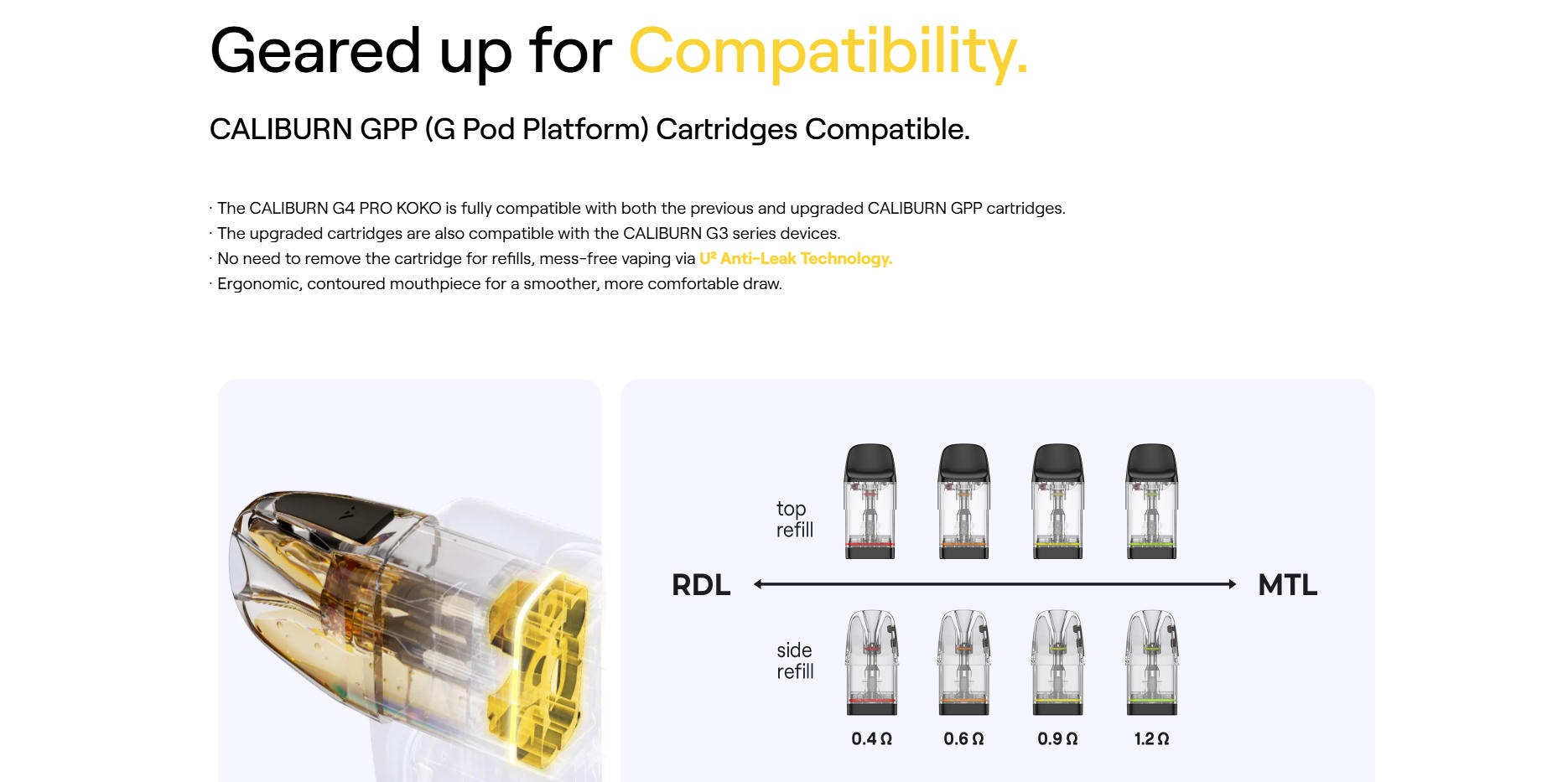 UWELL G4 PRO KOKO открытая заправляемая электронная сигарета 11