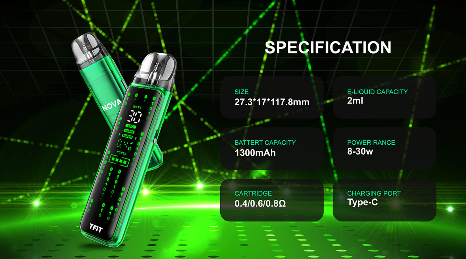 Think Vape NOVA — открытая заправляемая электронная сигарета 10
