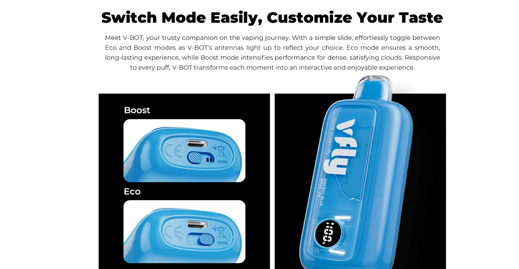 VFLY V-BOT 40000 puffs 20 mg high concentration version disposable e-cigarette 6