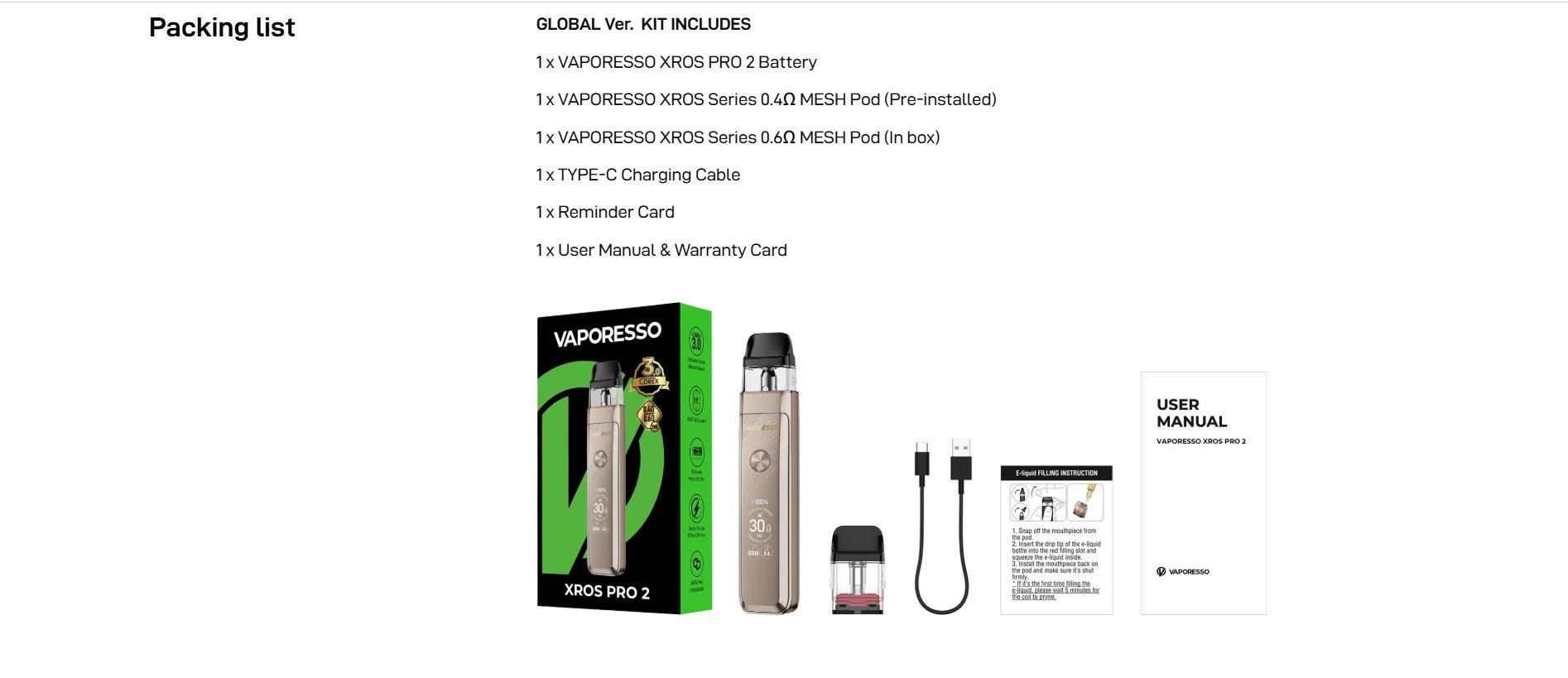 VAPORESSO XROS PRO 2 开放式电子烟 14