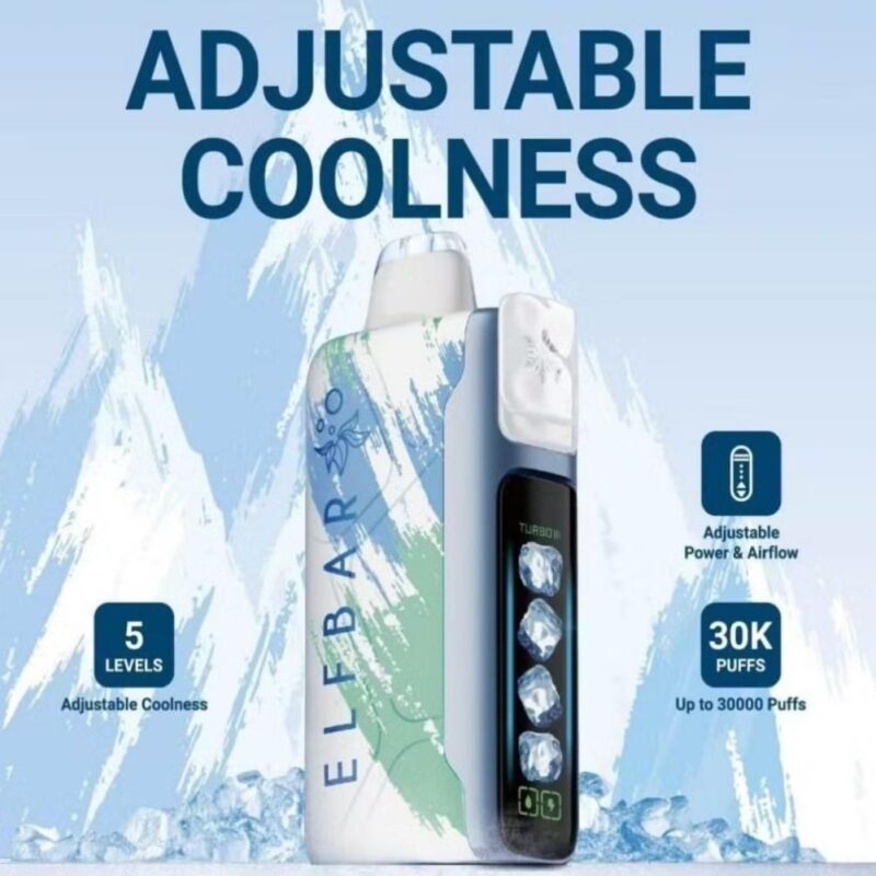 ELFBAR ICE KING — оригинальная одноразовая электронная сигарета на 25 000 затяжек с регулировкой охлаждения — изображение 4