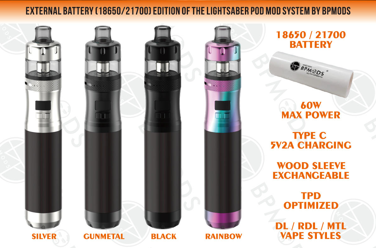 bruce胡子 LightSaber Pod mod 光剑中号机/小号机/换电款 开放式电子烟 5