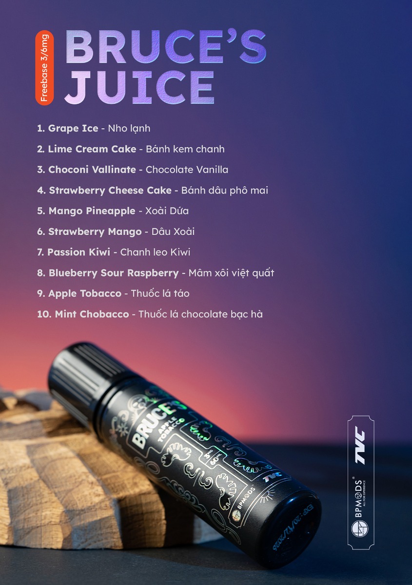 Bruce’s High-Vapour E-liquid, 60 ml / 3 mg 1